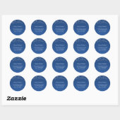 ブルー+ラメ クリスマス ホリデー アドレス ラベル (シート)
