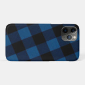 ブルー・ランバージャック・チェック柄 Case-Mate iPhoneケース (裏面(横))