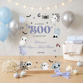 ブルー リトル ブーはもうすぐ Halloween Baby  アクリルサイン