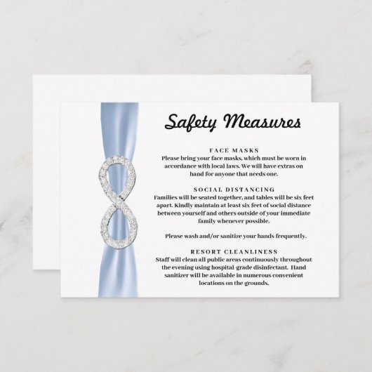 ブルー リボン ダイヤモンド インフィニティ セーフティ メジャーズ エンクロージャーカード (正面/裏面)