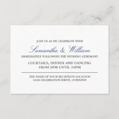 ブルー リボン 冬のウェディング レセプション 封筒 エンクロージャーカード (裏面)