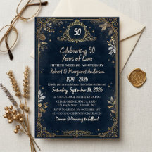 ブルー ルビー スクリプト シンプル 50周年 婚約記念日