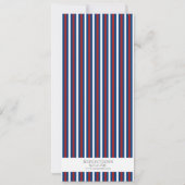 ブルー/レッドホッケーチケット誕生日パーティー 招待状 (裏面)