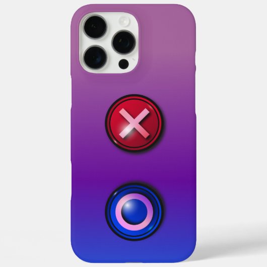 ブルー・レッド投票ボタン グラデーション iPhone 16 Pro Max Case-Mate iPhoneケース (裏面)