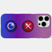 ブルー・レッド投票ボタン グラデーション iPhone 16 Pro Max Case-Mate iPhoneケース (裏面 (横))