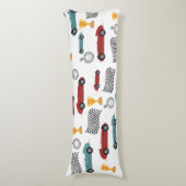 ブルー&レッド高速レトロヴィンテージレーシングカー ボディピロー (正面縦)