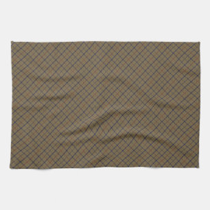 ブルー+レッド タターサルのブロックス柄のキッチン布 キッチンタオル