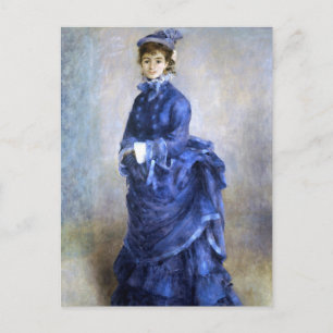 ブルー・レディ  パリジェンヌ ルノワール 印象派 絵画 ポストカード