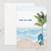 ブルー レトロ サーフ サイン カード (正面/裏面)