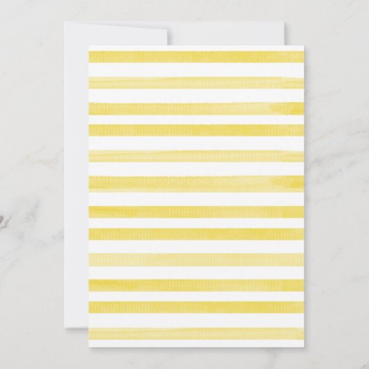 ブルー |レモンリースメインスクイーズブライダルシャワー 招待状 (裏面)