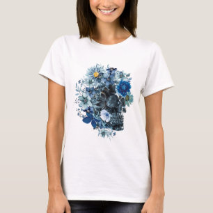 ブルー・レヴェリー・スカル 女性用Tシャツ Tシャツ