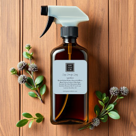 ブルー |ロゴ原料の製品ラベル スクエアシール