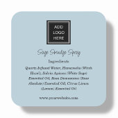 ブルー |ロゴ原料の製品ラベル スクエアシール