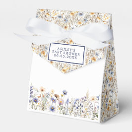 ブルー ワイルドフラワー ボヘミアンワンピース ベイビーシャワー フェイバーボックス