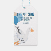 ブルー ワン シリー ゴース 1歳の誕生日 ギフトタグ (裏面)