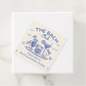 ブルー ワ whimsical ビーチ カクテル ブライズメイド パーティー フェイバータグ (インサイチュ)