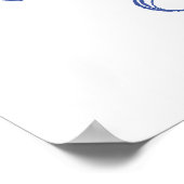 ブルー ヴィクトリアン ブライズ シャワー ウェルカム ポスター (角)