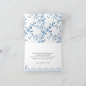 ブルー ヴィンテージ シノワズリー ベイビー サンクス カード (内部)