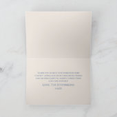 ブルー ヴィンテージ ベビーカー ベビーシャワー サンキューカード (内部)