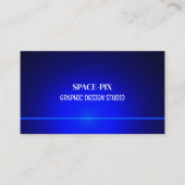 ブルー《写真》ぼけ味ギロシェデザイン、グラフィックデザイナー 名刺 (正面)