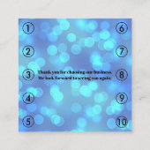ブルー《写真》ぼけ味スモールビジネスロイヤリティパンチカード 予約カード (裏面)