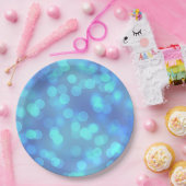 ブルー《写真》ぼけ味パーティーディナー紙プレート ペーパープレート (パーティー)