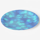 ブルー《写真》ぼけ味パーティーディナー紙プレート ペーパープレート (アングル)