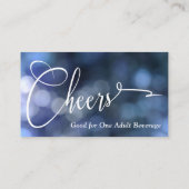 ブルー《写真》ぼけ味ライト&タイポグラフィ32ドリンクチケット 割引カード (裏面)