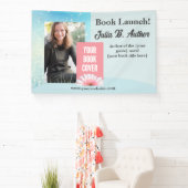 ブルー《写真》ぼけ味作家ブックの起動招待状 横断幕 (インサイチュ)