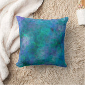 ブルー《写真》ぼけ味抽象芸術デジタルアート クッション (ブランケット)