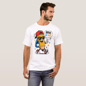 ブルー 戻ってきた おもしろ鉛筆 学校に戻る マスコット Tシャツ (正面フル)