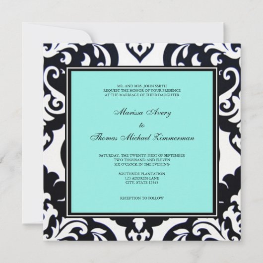 ブルー 招待状 (正面)