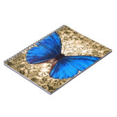 ブルー（昆虫）オオカバマダラ、モナークバタフライダマスクヴィンテージアート ノートブック (左側)