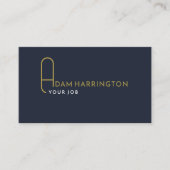 ブルー | 標準エレガントQRコード 名刺 (正面)