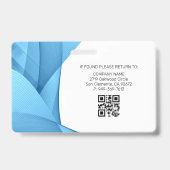 ブルー |歯科医院社員の写真IDバッジ バッジ (裏面)