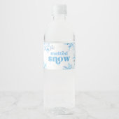 ブルー 溶けた雪 ウォーターボトル ラベル (正面)