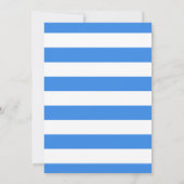 ブルー|熱帯フラミンゴルアウ(ハワイ式宴会)のベビーシャワー 招待状 (裏面)