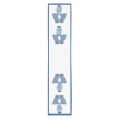 ブルー(犬)スタッフォードドッグスジンジャージャールジャー ショートテーブルランナー (正面)