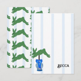 ブルー（犬）スタッフォードドッグズトピアリージンジャージャールジャー サンキューカード