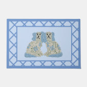 ブルー(犬)スタッフォードドッグ ドアマット (正面)