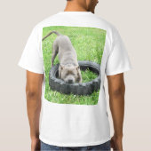 ブルー(犬)スタッフォードブルテリア遊タイム Tシャツ (裏面)