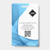 ブルー |病院医療従事者写真IDバッジ バッジ (裏面)