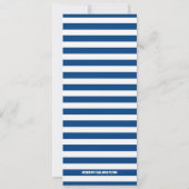 ブルー│白スポーティ卒業パーティーチケット 招待状 (裏面)