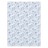 ブルー，磁器，ブルー中国,フローラトイル，チノイスリー テーブルクロス (正面)