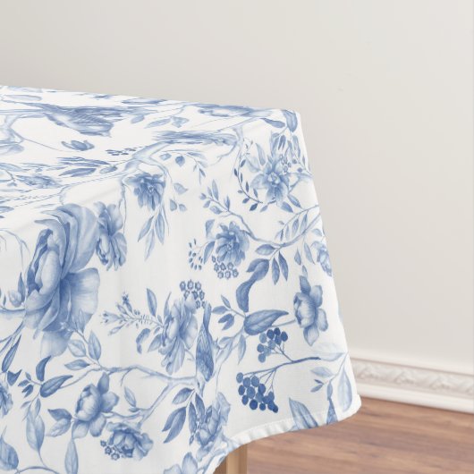ブルー，磁器，ブルー中国,フローラトイル，チノイスリー テーブルクロス (インサイチュ)