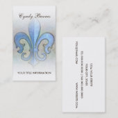 ブルー（紋章の）フラ・ダ・リ名刺 名刺 (正面/裏面)