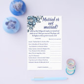 ブルー 結婚している or 結婚していない シャワーゲーム カード (シングル)