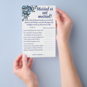 ブルー 結婚している or 結婚していない シャワーゲーム カード (ハンドル)