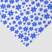 ブルー・絵を描（ばちゃばちゃ）跳ねる・ユダヤ人スター 薄葉紙 (詳細)