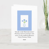 ブルー・花瓶ありがとう サンキューカード (裏面)